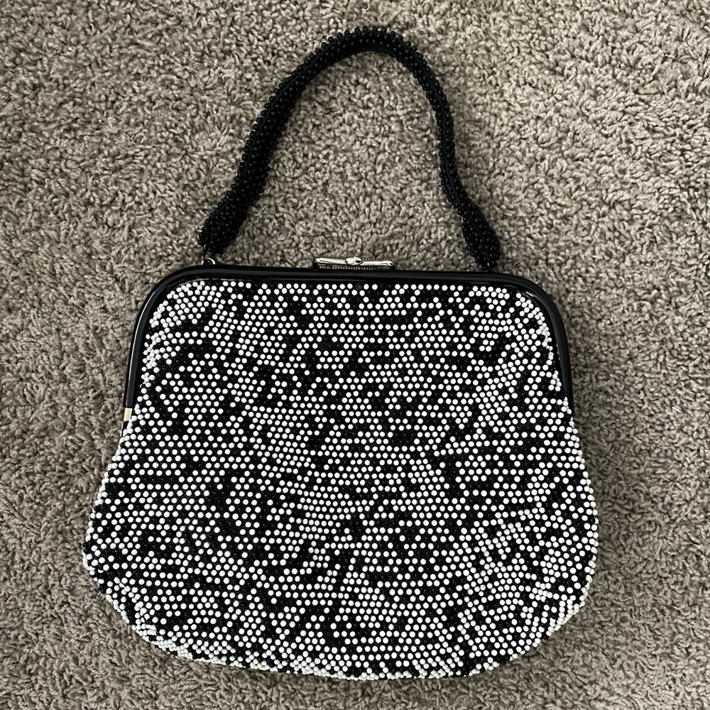 Vintage Reversible Beaded Handbag Purse - Picture 14 of 15